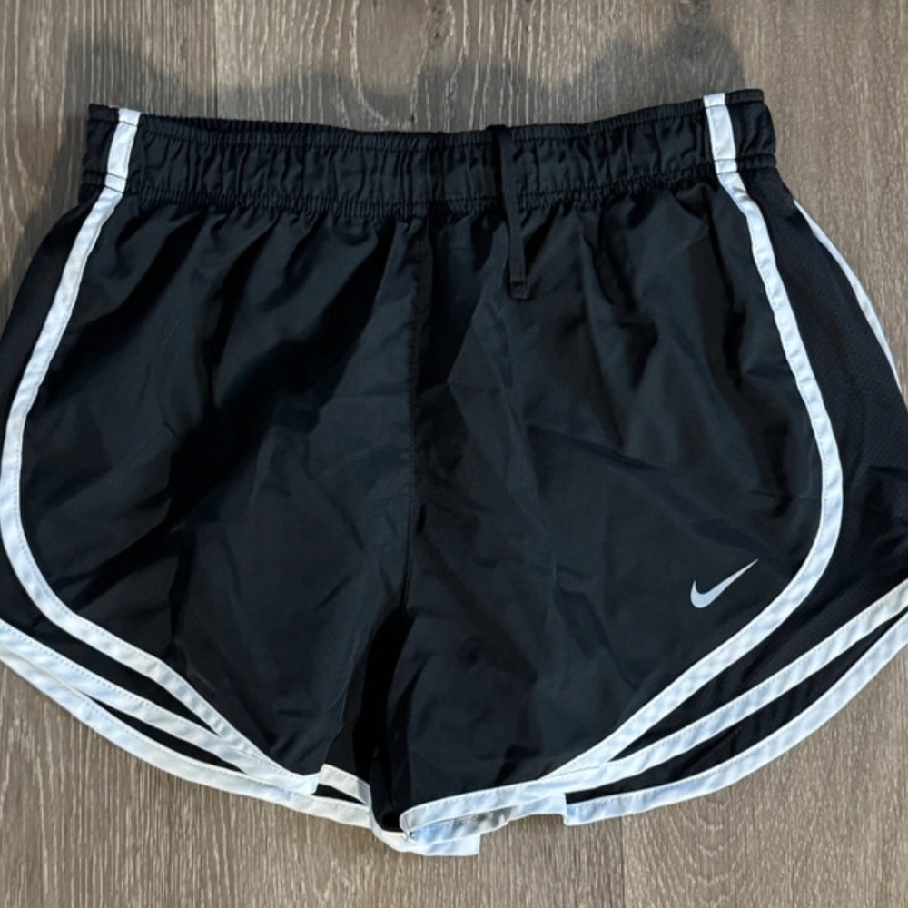 Nike Women’s Black Athletic Shorts with White Piping